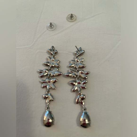 Givenchy Signed Rhinestone Dangle Earrings New - Picture 7 of 7